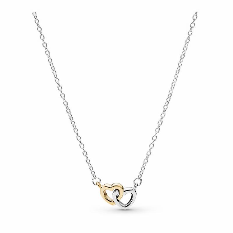 Pandora United in Love Necklace Clearance NZ, Two Tone (136478-FZQ)